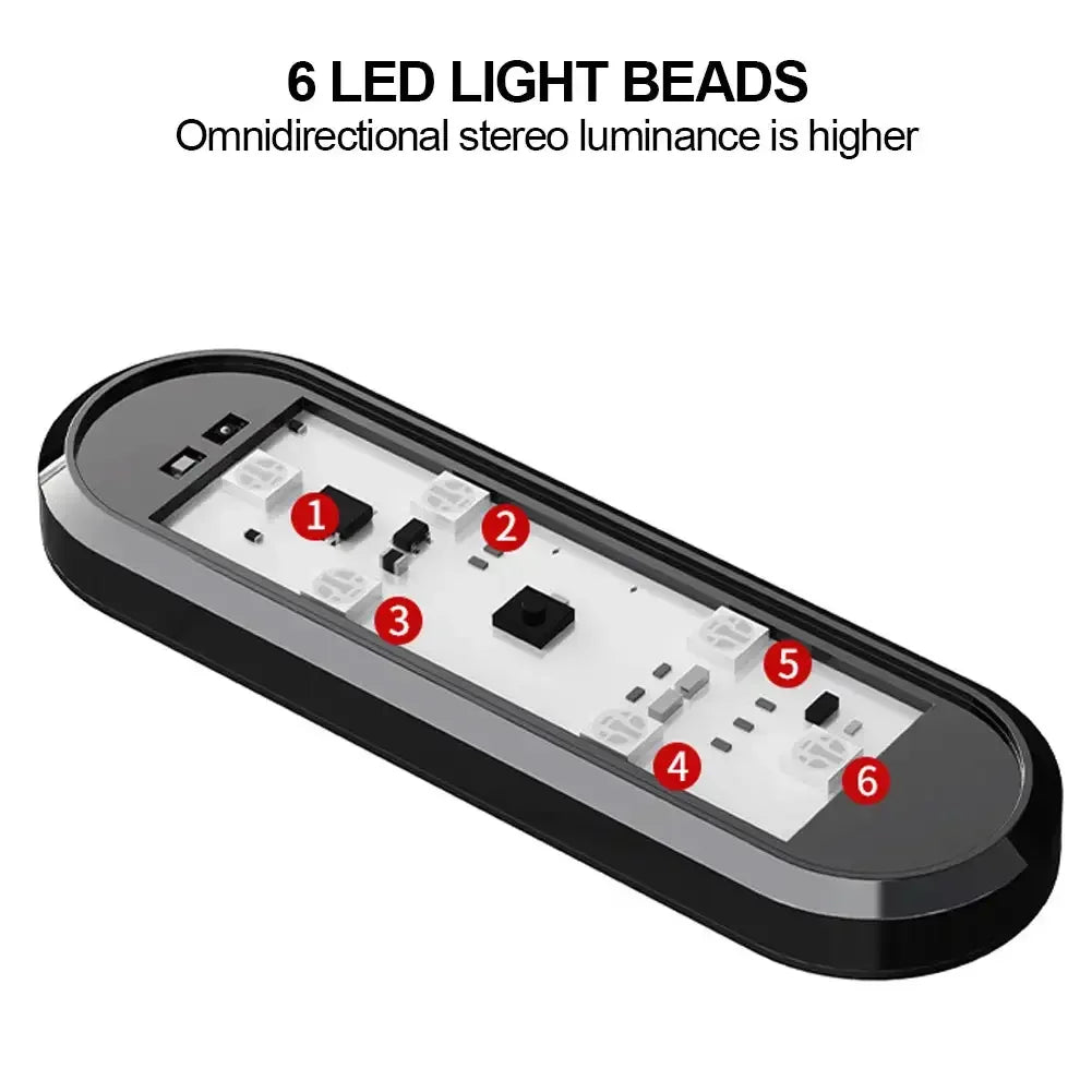 Car Door Lights LED Welcome Light Magnetic Control USB Charging Auto Open Door Safe Anti-collision Emergency Signal Lamp