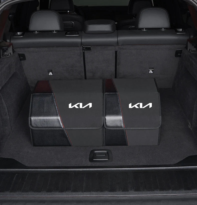 KIA Folding Car Trunk Organizer Box Storage Bag Tools Tidying For KIA EV6 Stinger RIO Sorento Picanto Ceed Borrego Syros K4 K5