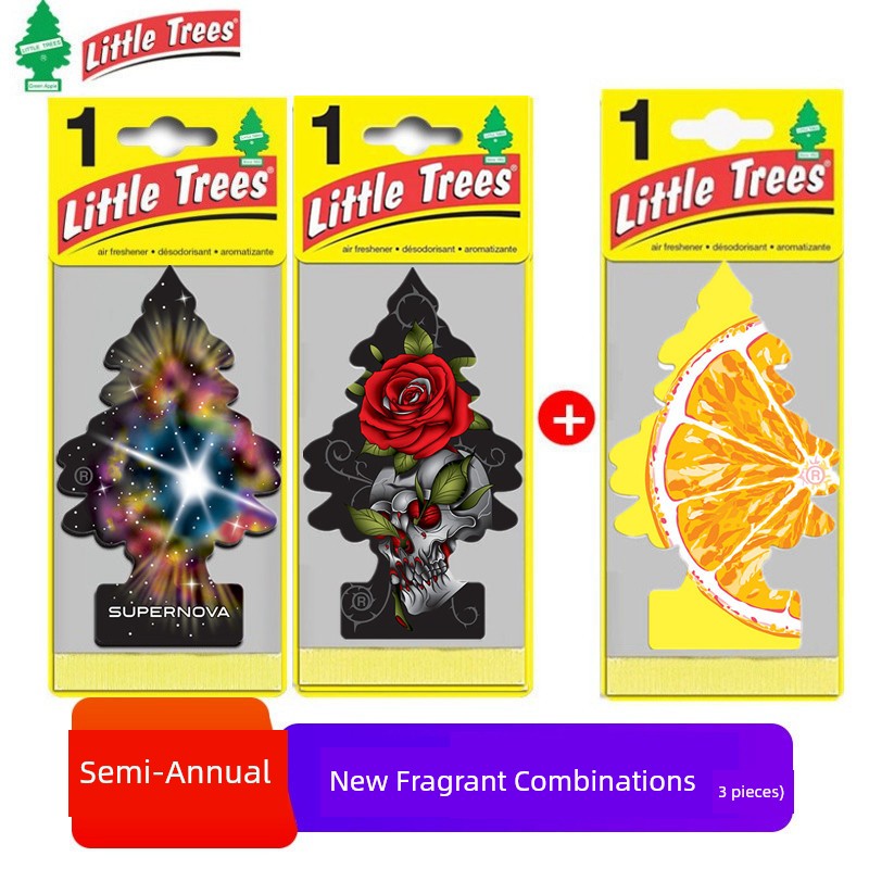 American Small Tree Jasmine Scented Green Tea Car Aromatherapy High-End Car Essential Oil Perfume Pendant Interior Decoration Supplies Car Interior Lasting Suit