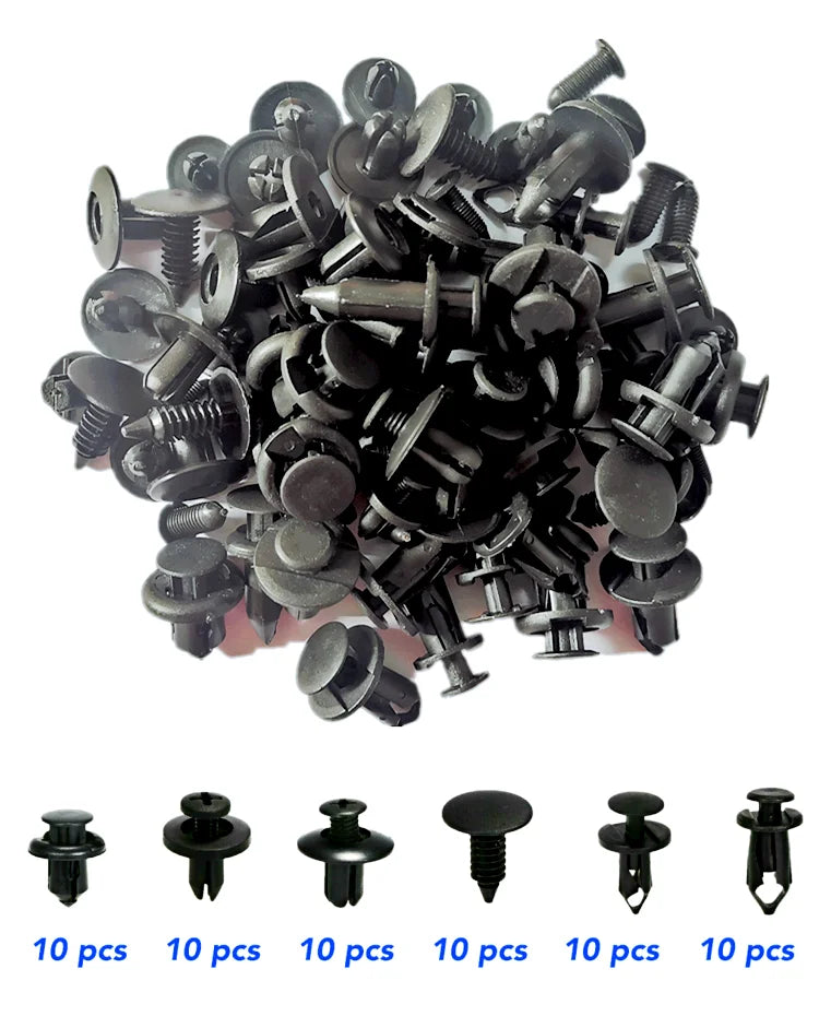 6 Size 60Pcs Auto Fastener Clips For Infiniti FX35 Q50 G35 QX70 FX G37 Q30 QX56 I30 M35 FX37 QX4 QX60 FX50