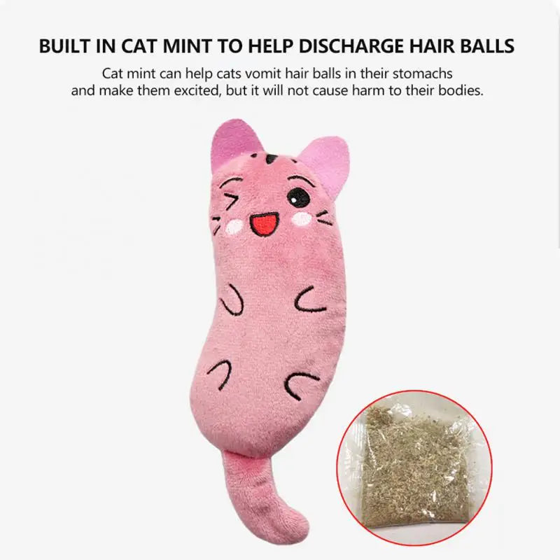 1pc Plush Cat Toy Cat Grinding Catnip Toys Funny Interactive Pet Kitten Chewing Toy Claws Thumb Bite Cat Mint for Cats Supplies