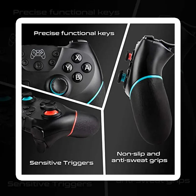 Data Frog Wireless Controller Compatible-Nintendo Switch Adjustable Turbo with 6-Axis Vibration Controller for Ns Lite Console