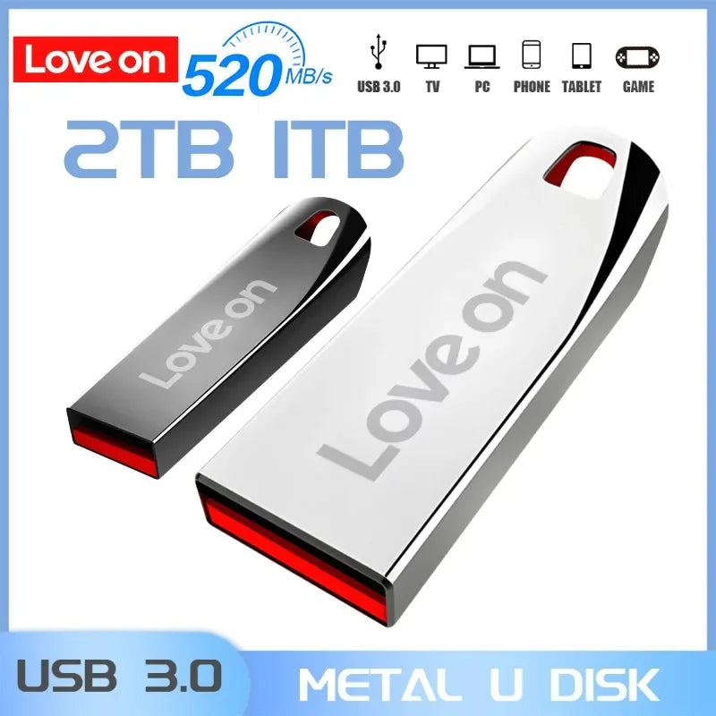 USB 3.0 Flash Drive High Speed Pen Drive 2tb 1tb USB3.0 Memory Stick 256GB 512GB Flash Pendrive Metal Memoria USB Disk For PC