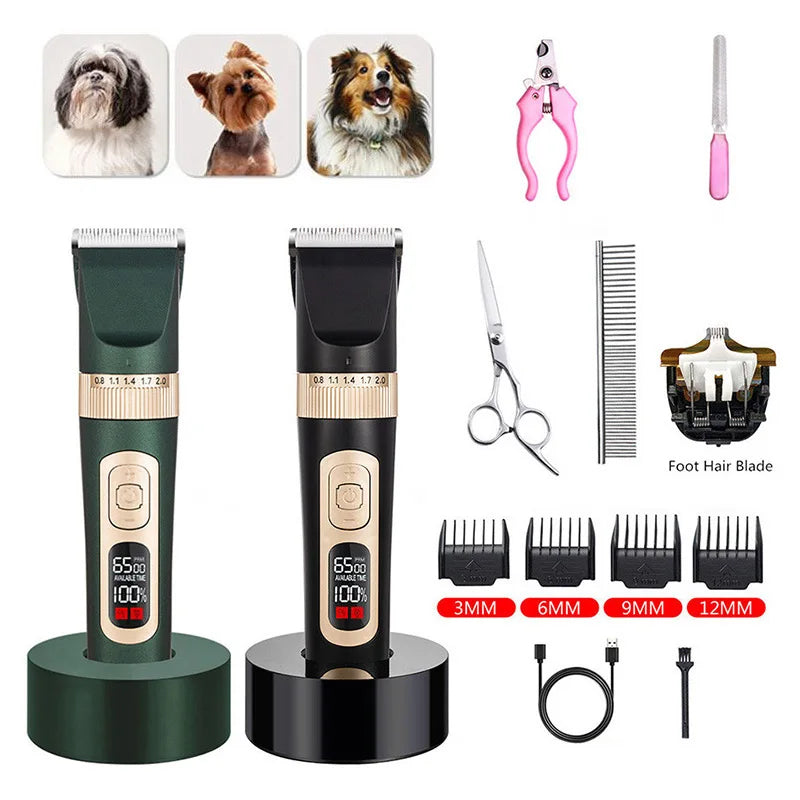 4 Speed Pet Clipper Rechargeable  Grooming and Care Power Display Dogs Cat Hair Cutting Machine Professional Dog Hair Trimmer