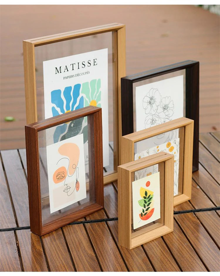 Picture Frames Made of Solid Wood and High Definition Acrylic Display Pictures Photos,Paintings,Posters Wall Mounting Desktop