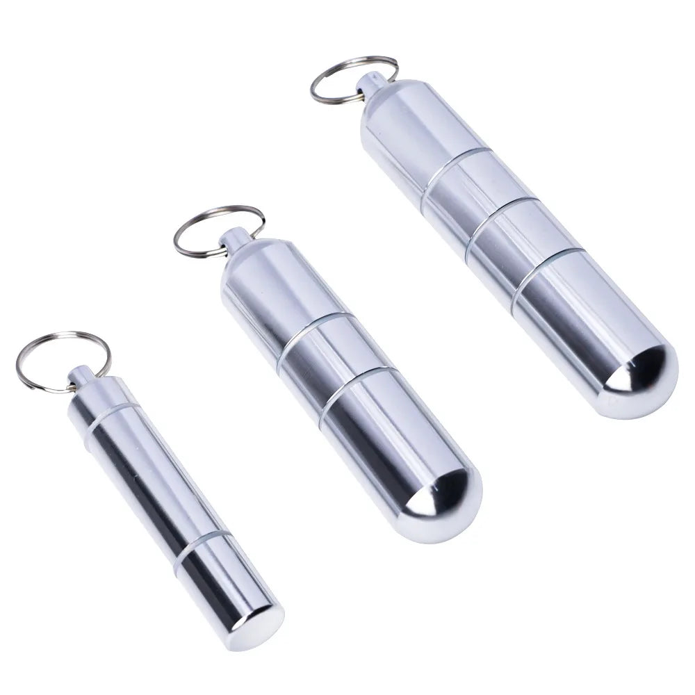 Waterproof aluminum alloy detachable airtight travel storage tube portable metal outdoor storage box