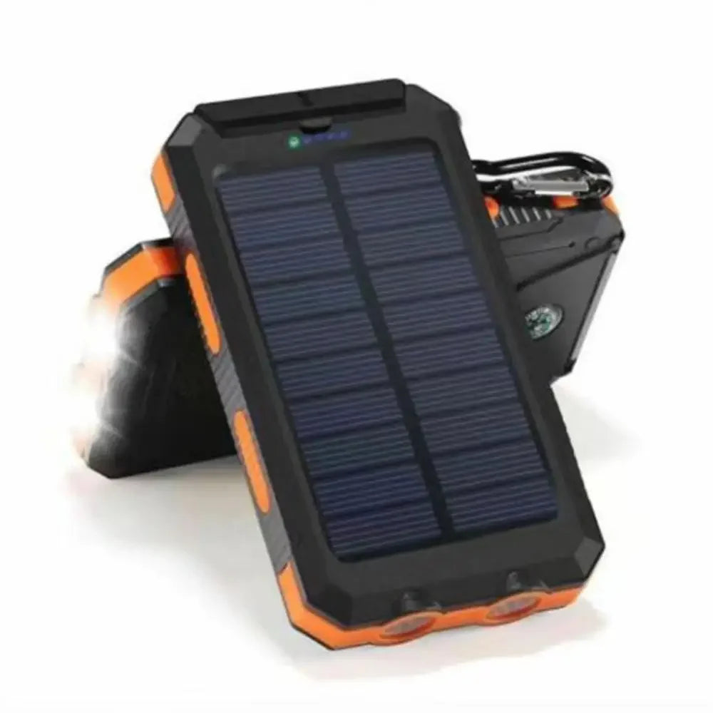 Power bank 20000mah Solar Panel Dual USB Power Bank Box SOS Light Flash Compass Power Cell Phone Fast Charger portable charger