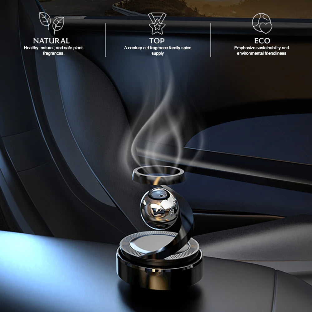 Solar Car Air Freshener Rotating Aromatherapy Diffusing Accessories Interior Durable Perfume Accessorires Men And Women