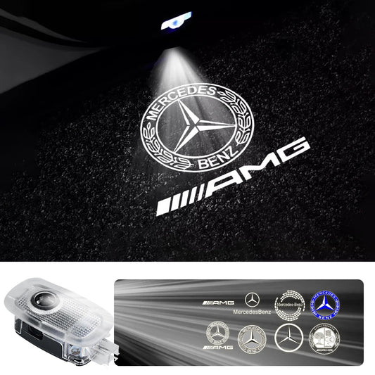 2PCS Car Door LED Welcome Light For Mercedes Benz AMG S-Class W221 2005-2013 Auto Badge Laser Projector Lamp Decor Accessories