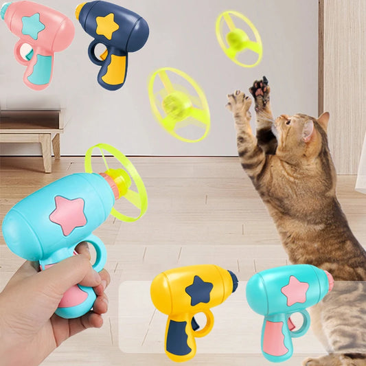 4 Colors Funny Cat Interactive Teaser Training Toy Rotating Flying Discs Games Toys Pets Supplies Accessories Toys for Cat