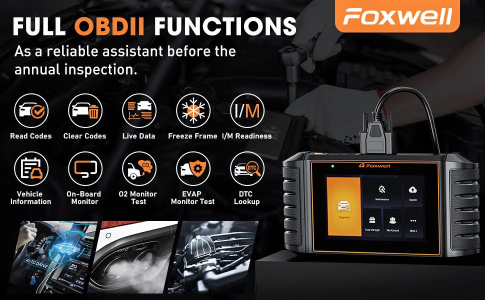 2025 Foxwell NT726 OBD2 Scanner BI-Directional All Systems Oil EPB Battery Registration 12 Reset OBD 2 Car Diagnostic Scan Tool