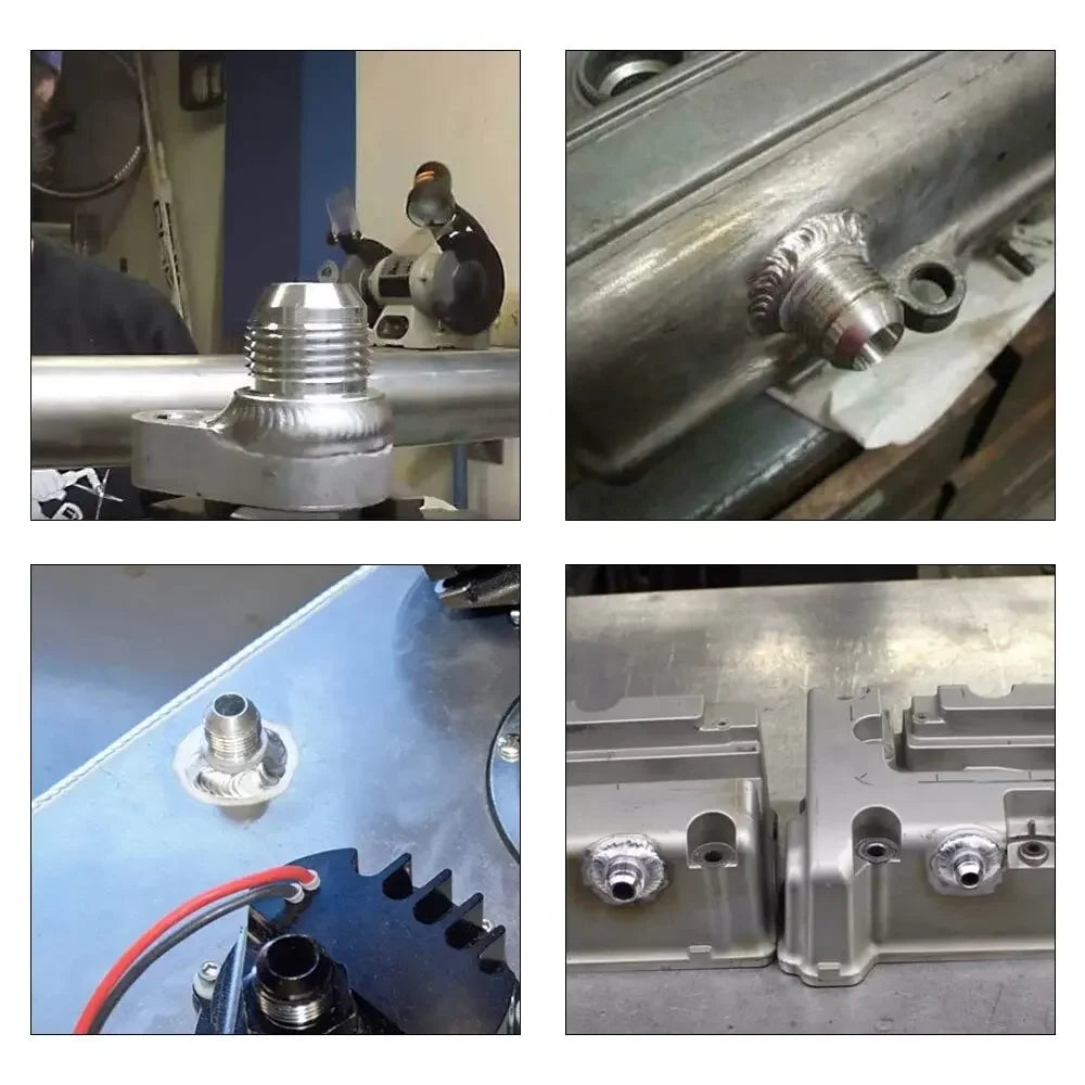 Aluminum  Hose Fitting Male Billet AN6 AN8 AN10 AN12 AN16 AN20 Straight Male Weld Fitting Adapter Weld Bung