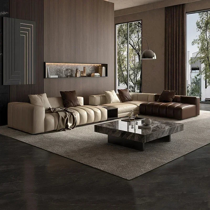 Modern Cheap Sofa Large Lounge Brown Comfortable European Designer Loveseat Sofa  Daybed Reading Salon Meuble Home Furniture