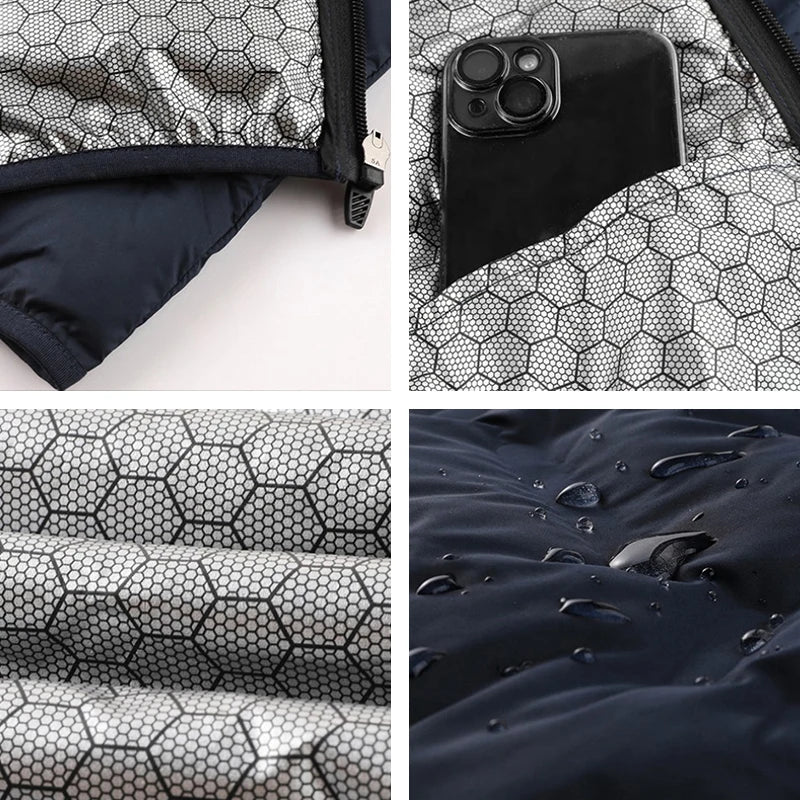 Men Winter New White Duck Down Jacket Warm Thick Stand Collar Windproof Puffer Jacket High Quality Waterproof Jacket Male 8XL