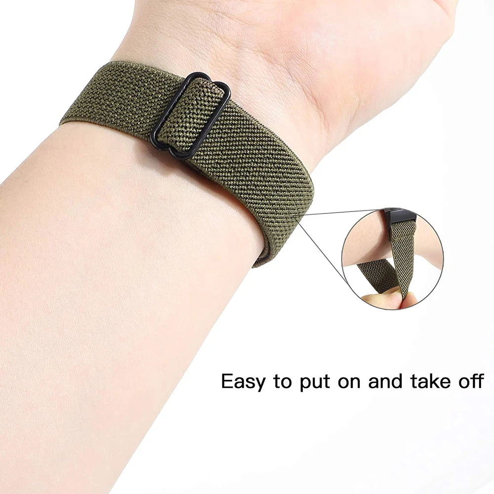 Braided Elastic Nylon Band For Samsung Galaxy Fit 3 Sports Women Men Watch Bracelet Strap Loop For Samsung Fit 3 SM-R390 Clasp