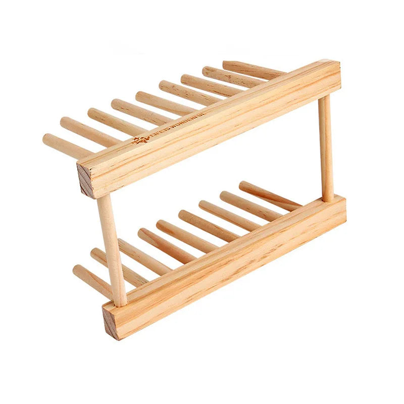 Wooden Drainer Stand Shelf Dish Rack Plates Holder DIY Kitchen Storage Cabinet Organizer For Dish Cutting Board/Plate/Cup/Pot