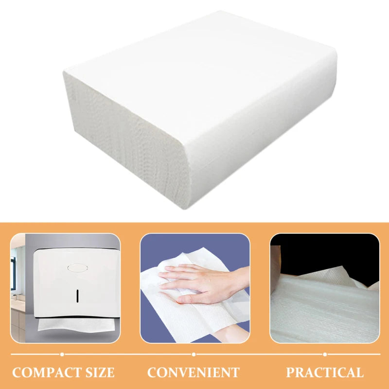5Pcs Thick Paper Towels Hand Napkins For Hotel Bathroom Kitchen Water Absorbent Multi Function Refill Dispenser Sanitary Tissue