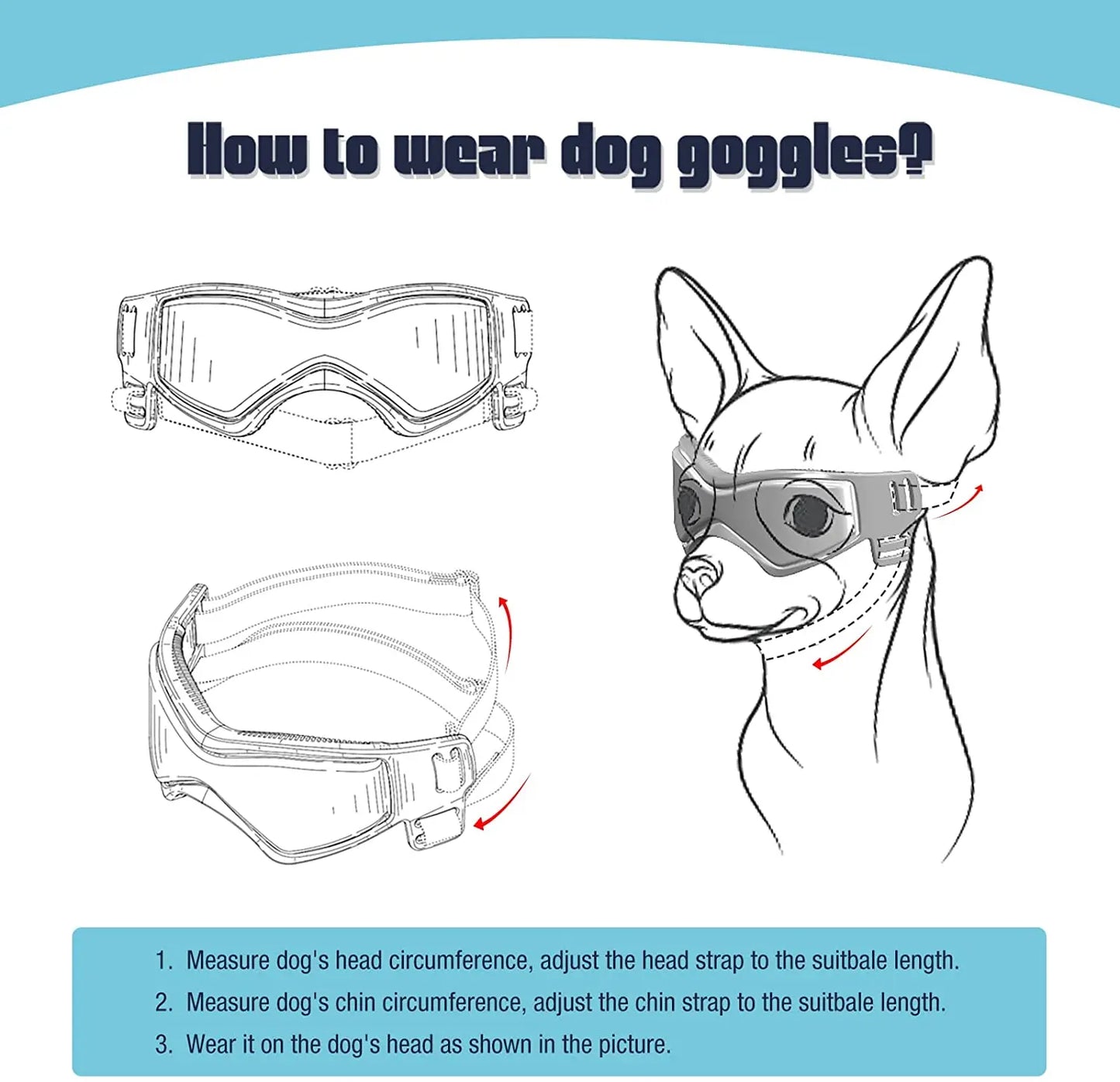 Protective Goggles for Dogs Cat Sunglasses Outdoor UV Protection Sunglasses for Small Medium Dog Puppy Glasses Pet Accessories