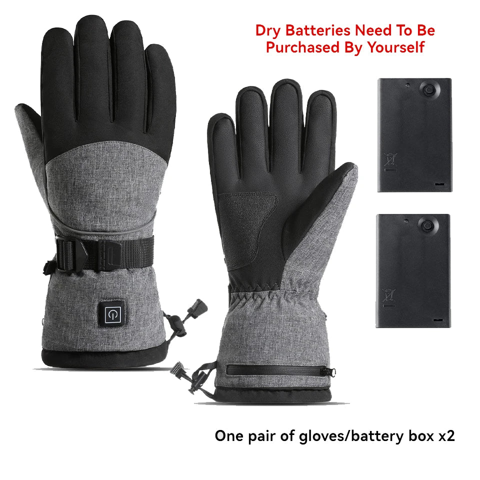 LOOGDEEL Heating Hand Warmer Electric Thermal Gloves Waterproof Snowboard Cycling Motorcycle Bicycle Ski Outdoor Winter Gloves