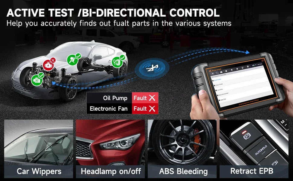 2025 Foxwell NT726 OBD2 Scanner BI-Directional All Systems Oil EPB Battery Registration 12 Reset OBD 2 Car Diagnostic Scan Tool