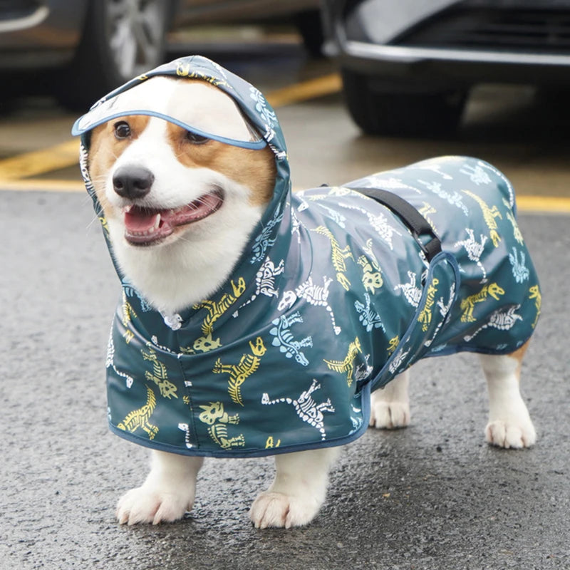 Rainy Season Walking Puppy Dog Raincoat Waterproof Pet Clothes for Dogs mascotas Apparel Impermeable Corgi  Shiba Inu Rain Coats