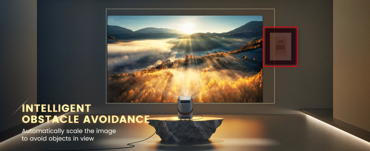 Mini Projector Native 1080P 4k Support Android Smart WiFi6 Portable Home Cinema Projector With Handle