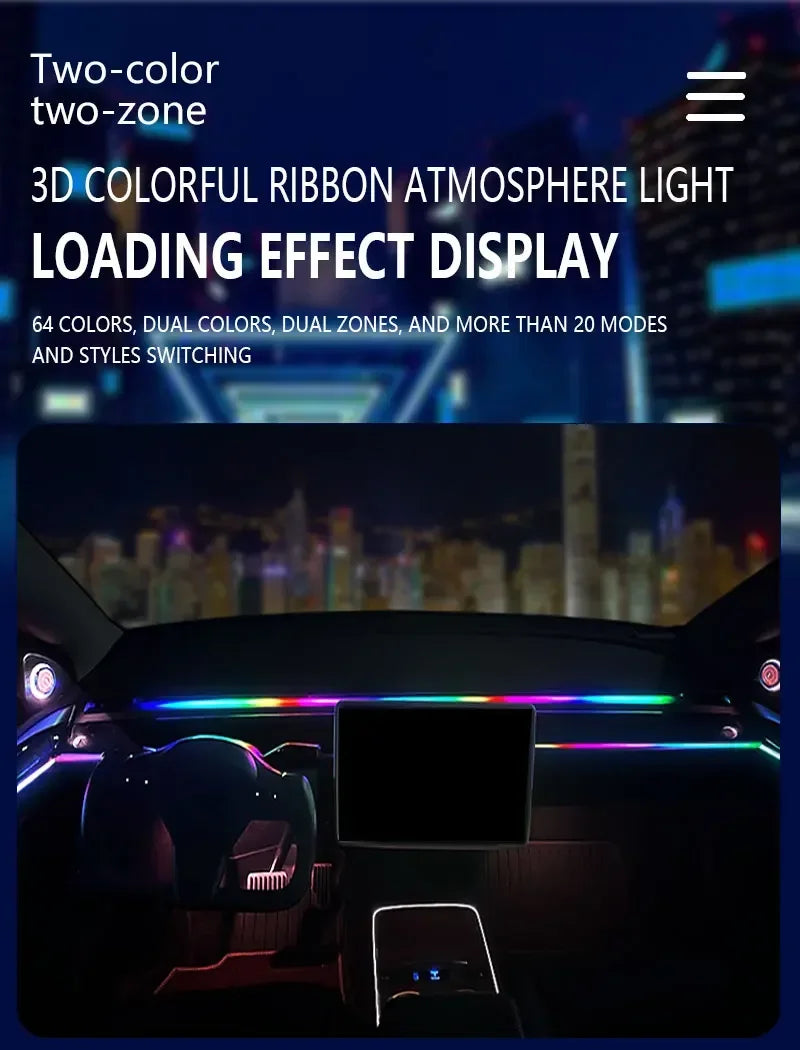 For Kia 64 Color RGB Symphony Car LED  Interior Ambient Light