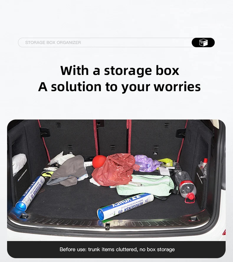 KIA Car High-capacity Leather Storage Bag Car Trunk Organizing Box For KIA EV6 Stinger RIO Sorento Picanto Ceed Borrego Syros K4