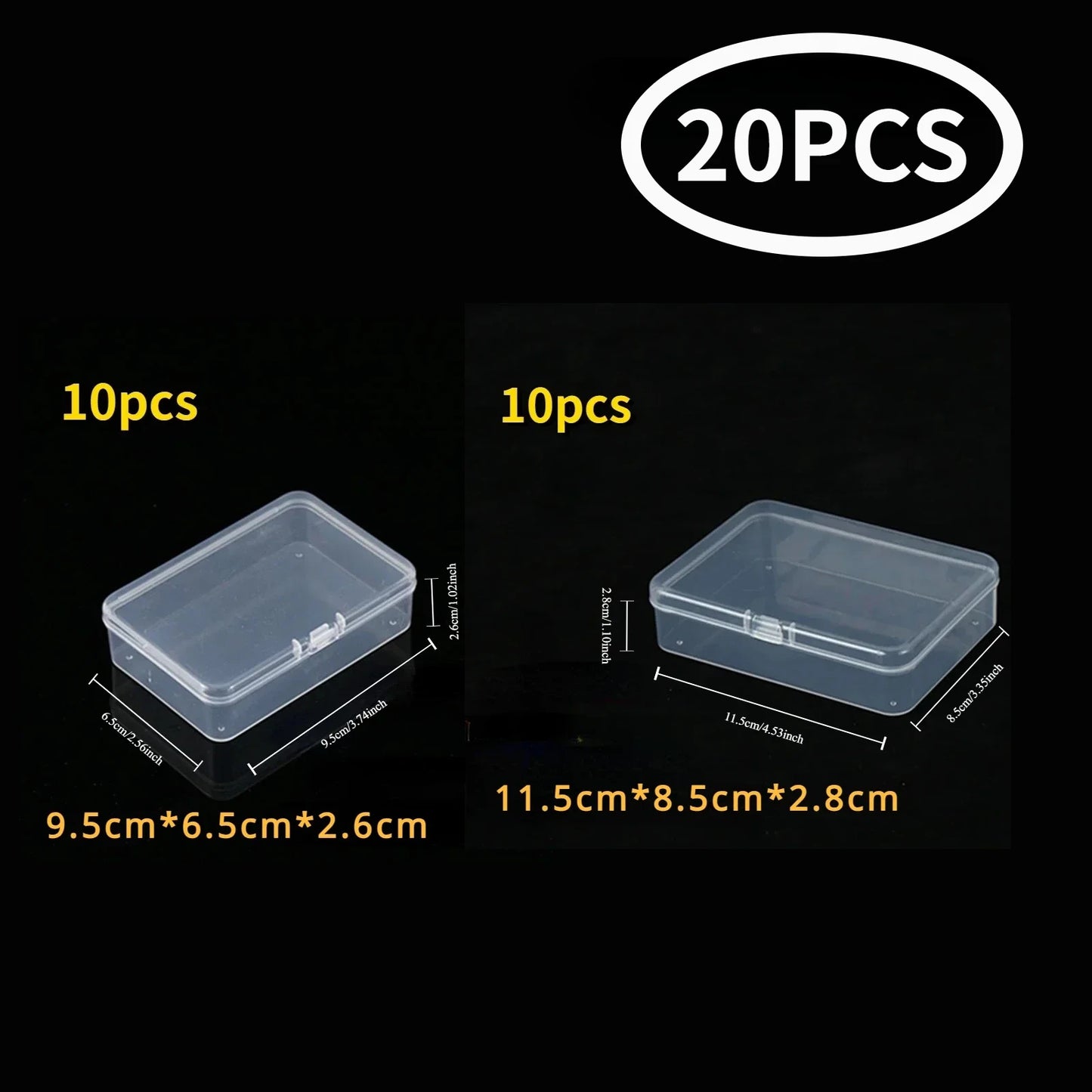 Mini Plastic Rectangular Storage Box Translucent Packing Box Dustproof Durable Strong Jewelry Case Container Home Storage