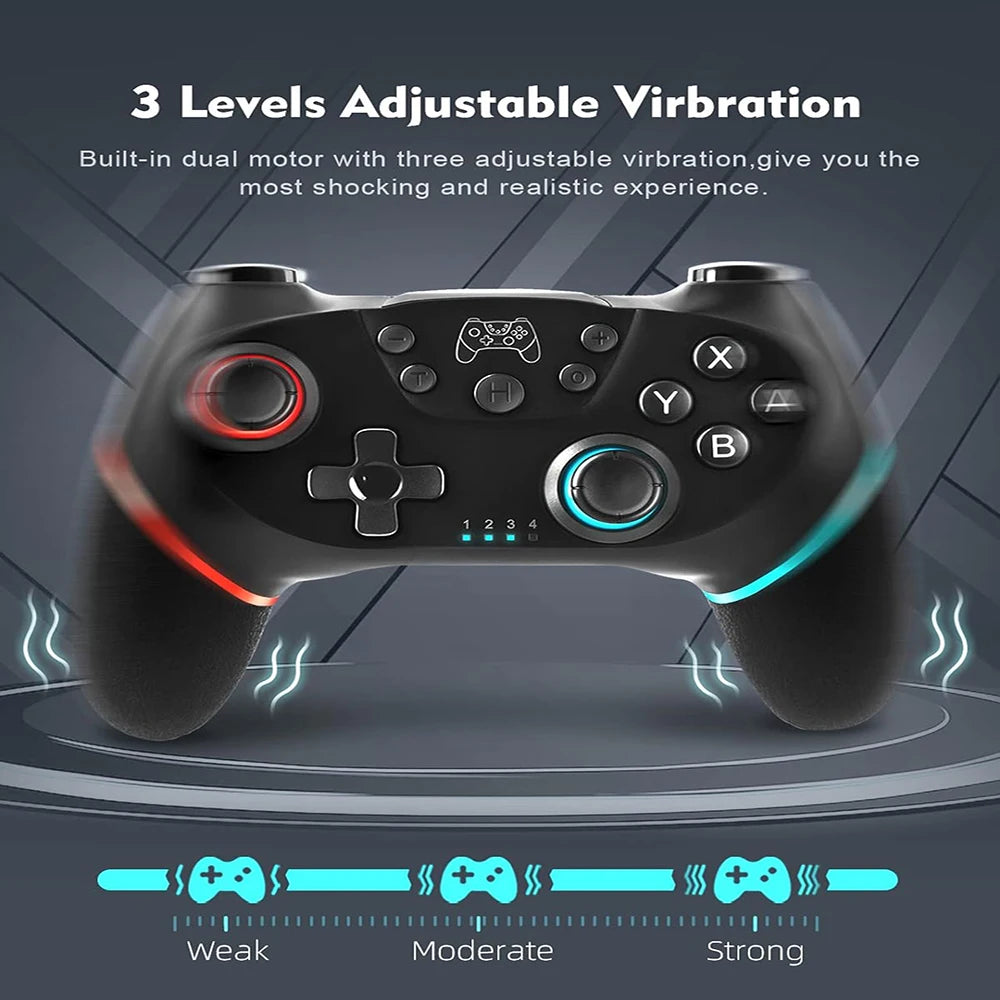 Bluetooth-Compatible Wireless Controller For Switch/NS Lite/NS Oled Console Gamepad Controle For Android PC Joystick with 6-Axis