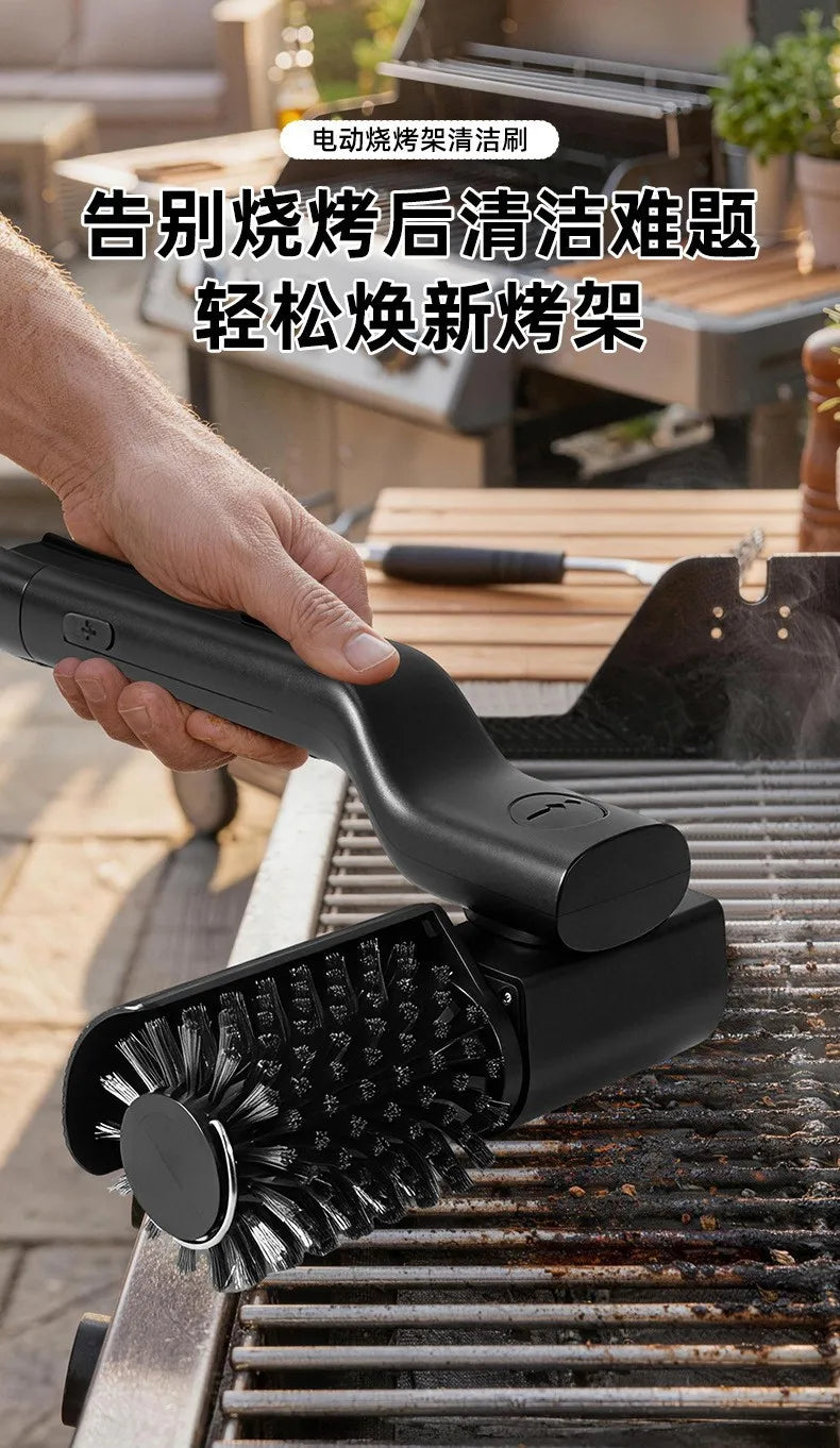 Electric BBQ Cleaning Brush High Power Heavy Duty Grill Cleaner Remover Rust Grease Stain Barbecue Grid Cleaning Tool