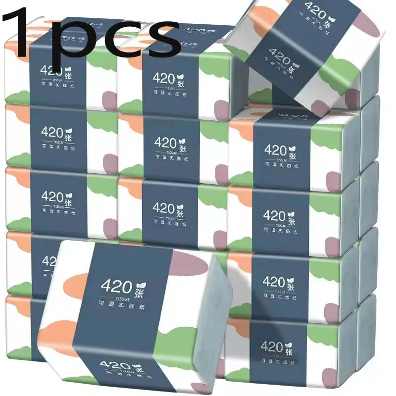 1-9PCS Box Paper Towel Whole Box Affordable Household Toilet Paper Virgin Wood Pulp Paper Towel Home Napkins Toilet Paper