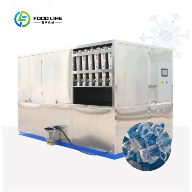 Customized Automatic PLC Controlled Ice Cube Machine 5 Ton/Day Industrial Ice Making Machine for Ice Factory & Beverage Industry