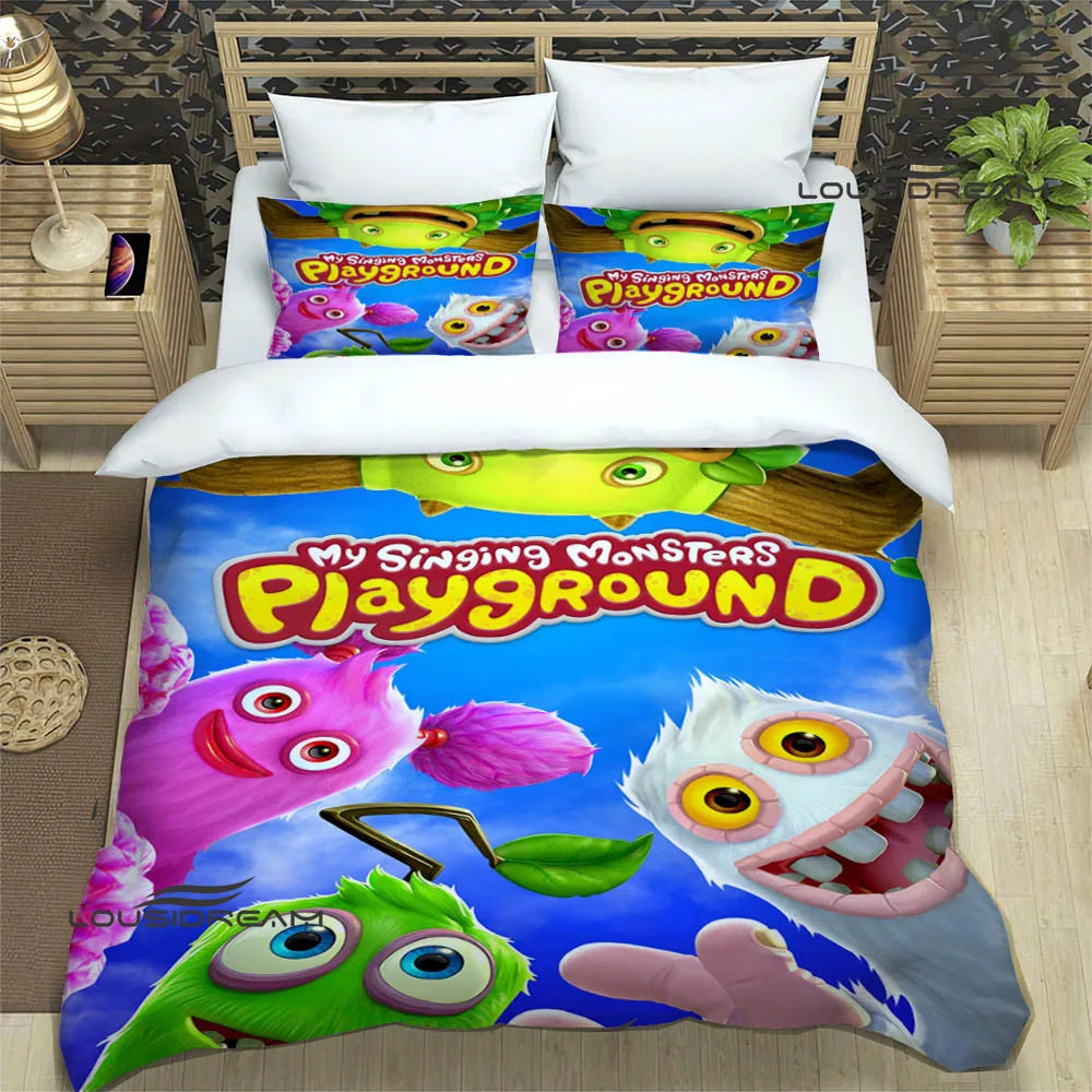 Game My Singing Monsters Bedding Sets exquisite bed supplies set duvet cover bed comforter set bedding set luxury birthday gift