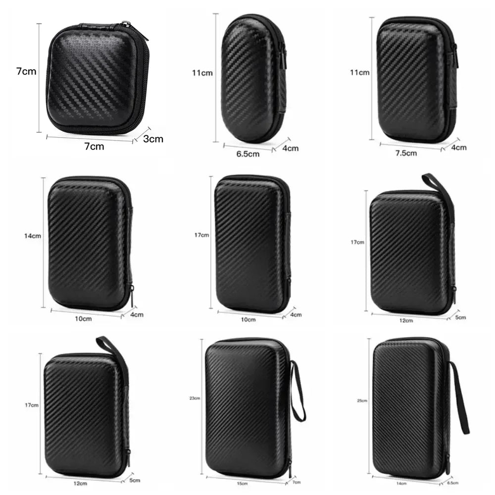 Portable EVA Phone Charger Shaver Zipper Bag Protection Case Hard Disk Data Cable Headphone Storage Pocket Pouch