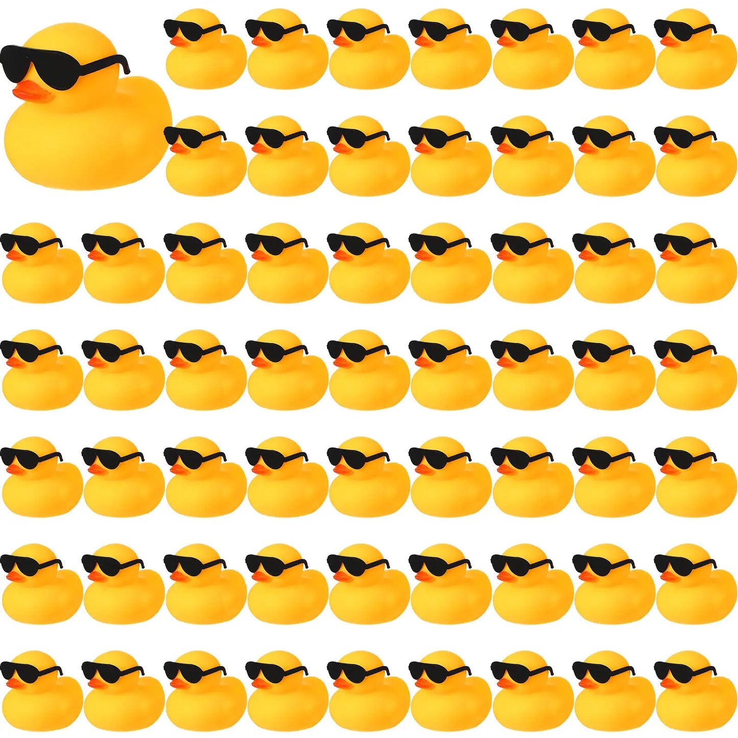 36/48/60 Pcs Rubber Duck in Bulk  Mini Yellow Rubber Duck Gifts Bath Float Bathtub Toys Tiny Ducks