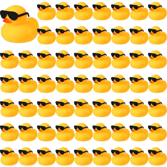 36/48/60 Pcs Rubber Duck in Bulk  Mini Yellow Rubber Duck Gifts Bath Float Bathtub Toys Tiny Ducks