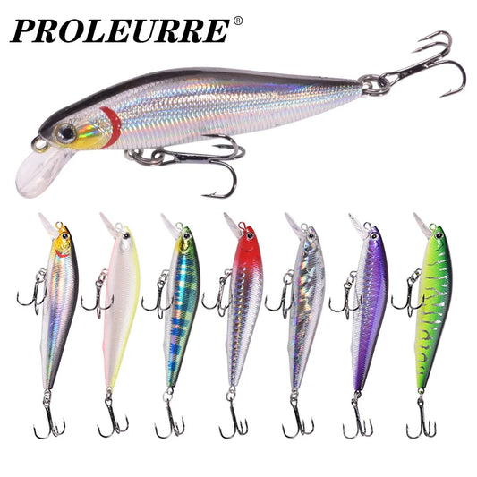 1PCS Fishing Lure Minnow Slowly Sinking Artificial Bait 3D Eyes Plastic Wobblers Tackle Pesca Far-Casting Magnet System Lures