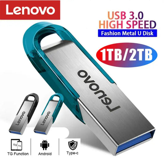 Lenovo USB 3.0 Flash Drive High Speed Pen Drive 2tb 1tb Usb 3. 0 Memory Stick 512gb 256gb 128gb Pendrive Flash Disk For Table PC