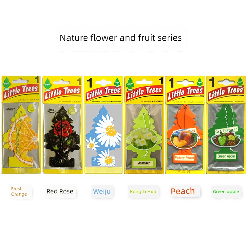 American Small Tree Jasmine Scented Green Tea Car Aromatherapy High-End Car Essential Oil Perfume Pendant Interior Decoration Supplies Car Interior Lasting Suit