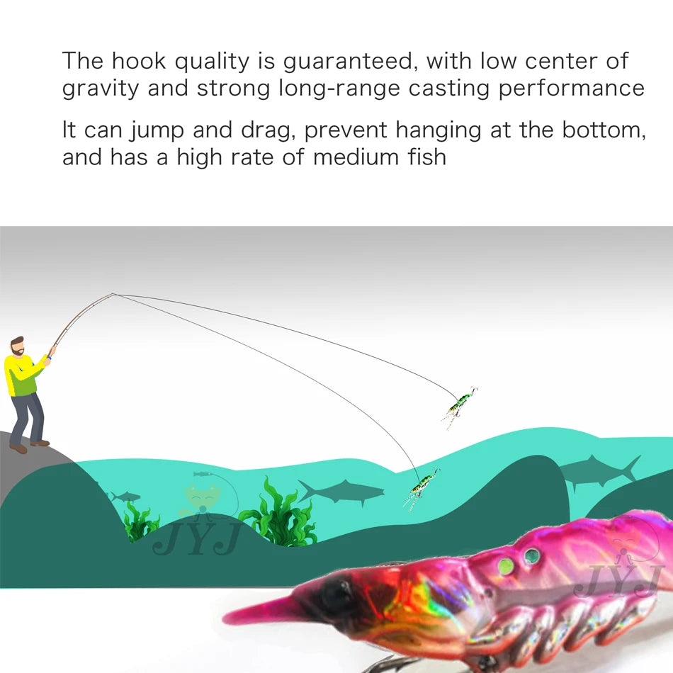 1pc 5g/7g/11g/14g Long throw Shrimp Lures Metal VIB Sinking Wobbler Hooks for Pike Walleye Bass with Accessories Tackle