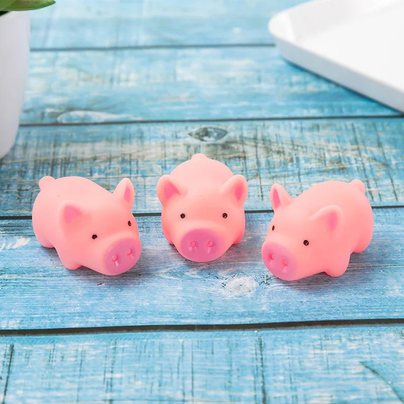 2pcs/lot New cute 4.5cm Dog Toys pink Screaming Rubber pig Pet toys Squeak Squeaker Chew Gift home decorations