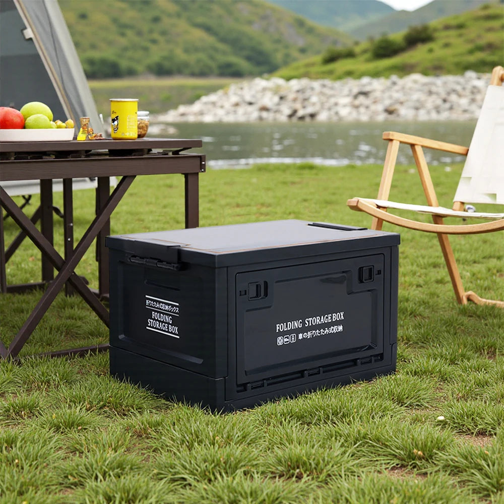 Portable outdoor foldable camping storage box Large capacity multifunctional home outdoor storage box camping table