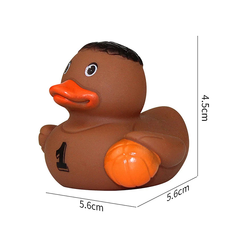 Creative Cute Sports Duck Toys Baby Bath Toys Rubber Ducks Summer Beach Pool Activity Floating Ducks Children Birthday Gifts