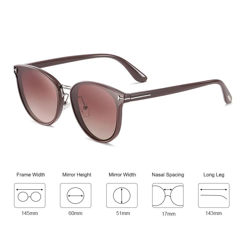 HBK Women's Sunglasses Woman Polarized Sunglasses Cat Eye Fashion Polar Sun Glasses Luxury Ladies Brand Ultralight Tourism Party