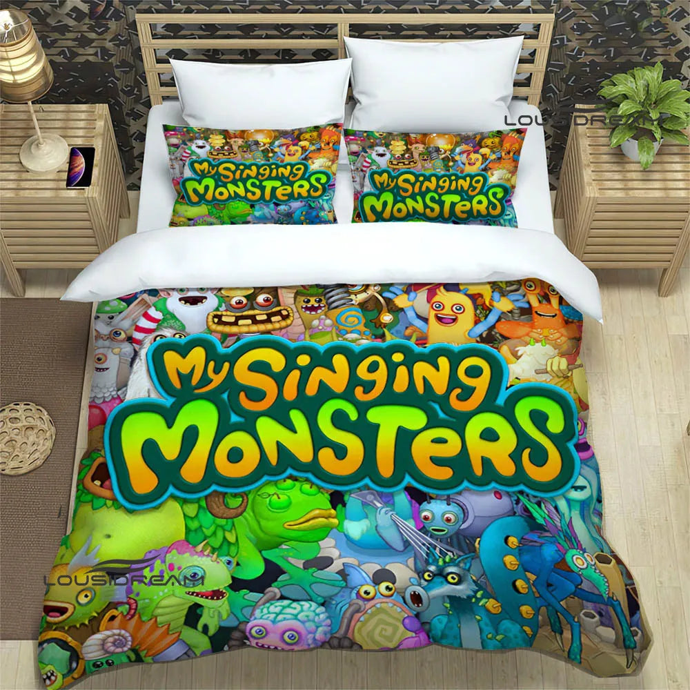 Game My Singing Monsters Bedding Sets exquisite bed supplies set duvet cover bed comforter set bedding set luxury birthday gift