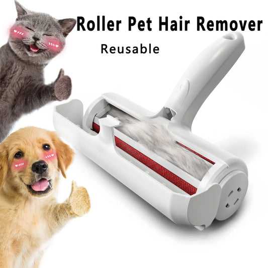 Pet Hair Remover Reusable Roller Cat and Dog Hair Remover for Furniture Couch Carpet Clothing Portable Fur Removal Tool