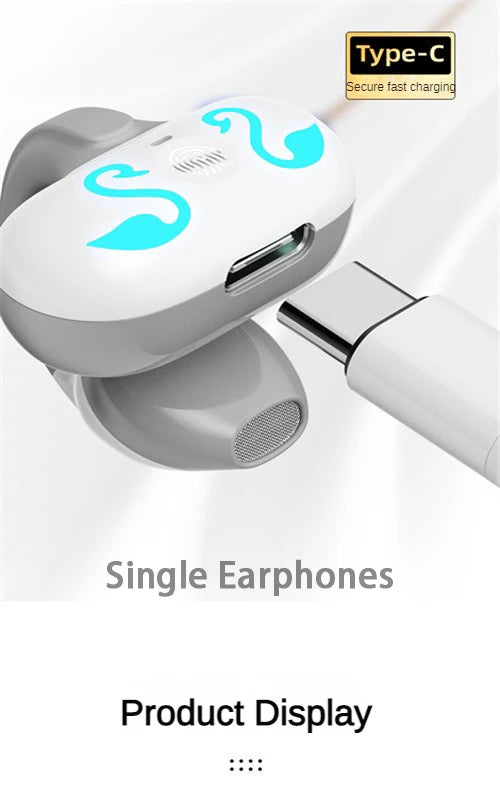 NEW Bluetooth 5.3 Wireless Bone Conduction Headphones T75 Clip Ear Music Noise Canceling Headset HD Call Sports Gaming Earphone