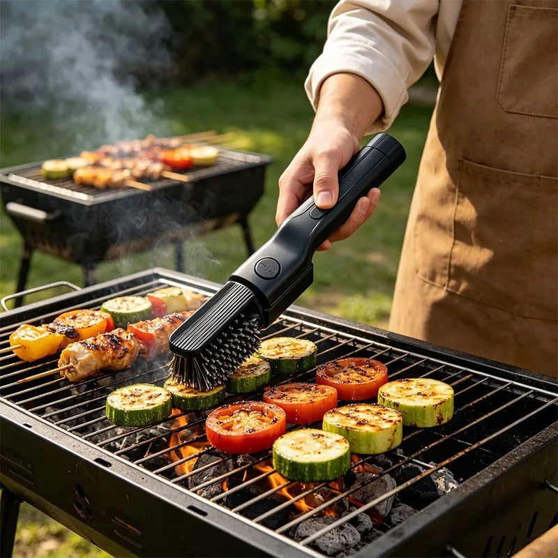 Electric BBQ Cleaning Brush High Power Heavy Duty Grill Cleaner Remover Rust Grease Stain Barbecue Grid Cleaning Tool