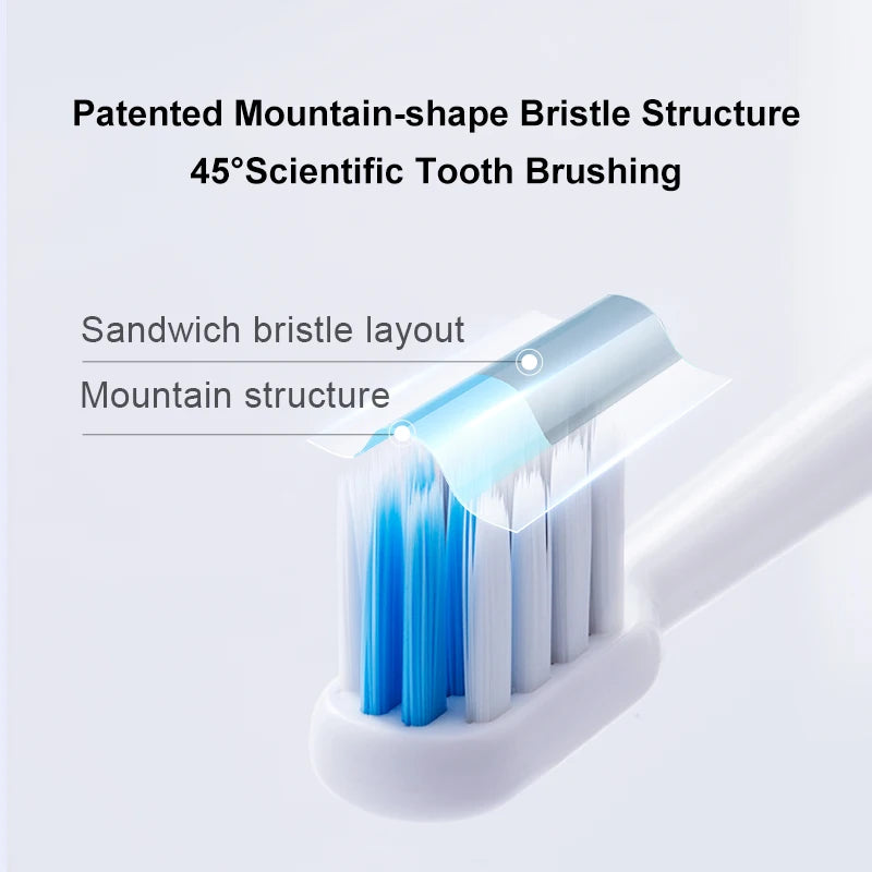 Dr.Bei Original Replacement Brush Heads for Electric Toothbrush Sensitive/Cleaning Heads Apply Sonic Toothbrush Bristle Nozzles